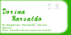 dorina marsalko business card